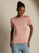 [Pinkki] SilkSilky-FI Short Sleeve Naisten T-paita 003