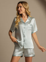 [Vaaleansininen] SilkSilky-FI Womens Pajamas 001,