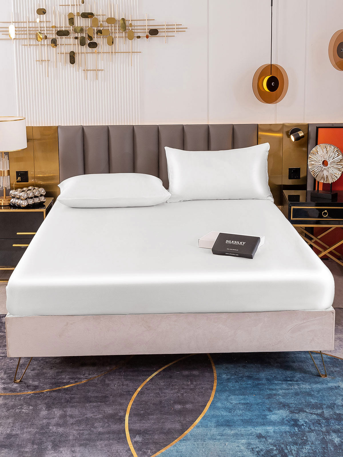 [Valkoinen] SilkSilky-FI 19Momme Bedding Set 002