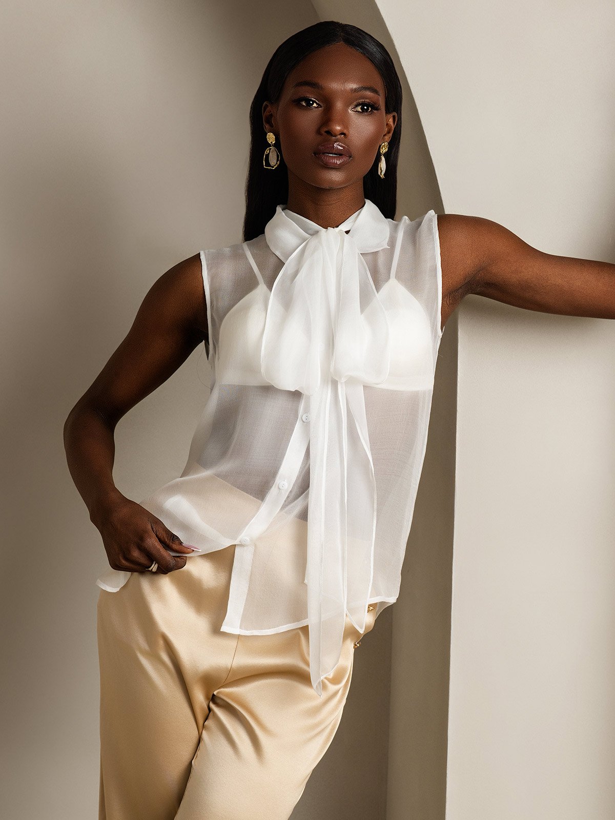 SilkSilky-FI Womens Shirt Valkoinen 005