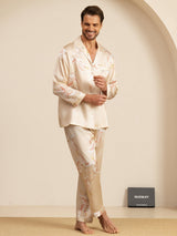 [Samppanja] SilkSilky-FI Long Sleeve Notkokaulus Miesten Pyjamat 004