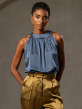 [Aito Petrooli] SilkSilky-FI Sleeveless Halterneck Naisten T-paita 001
