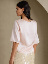 [Pinkki] SilkSilky-FI Half Sleeve Naisten T-paita 002
