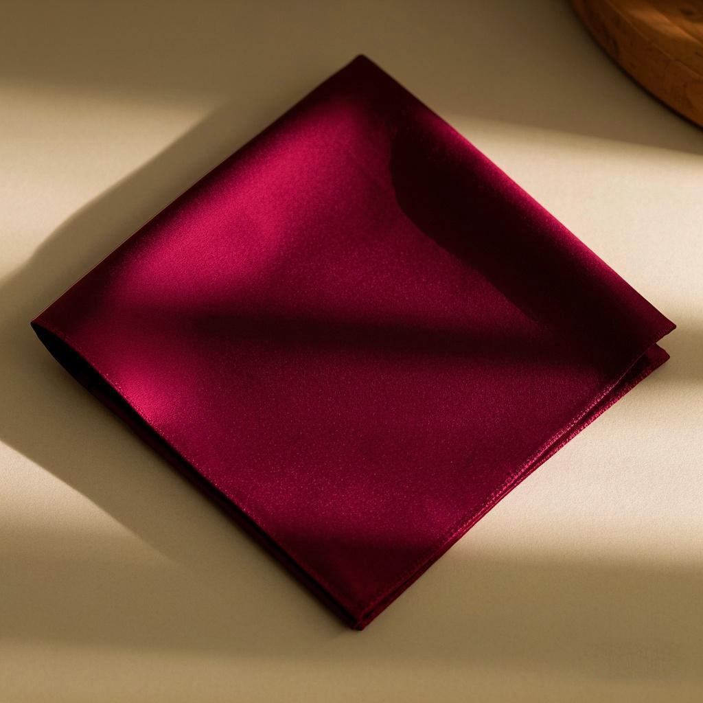 [Tummanpunainen] SilkSilky-FI Pure Silk Scarf 004