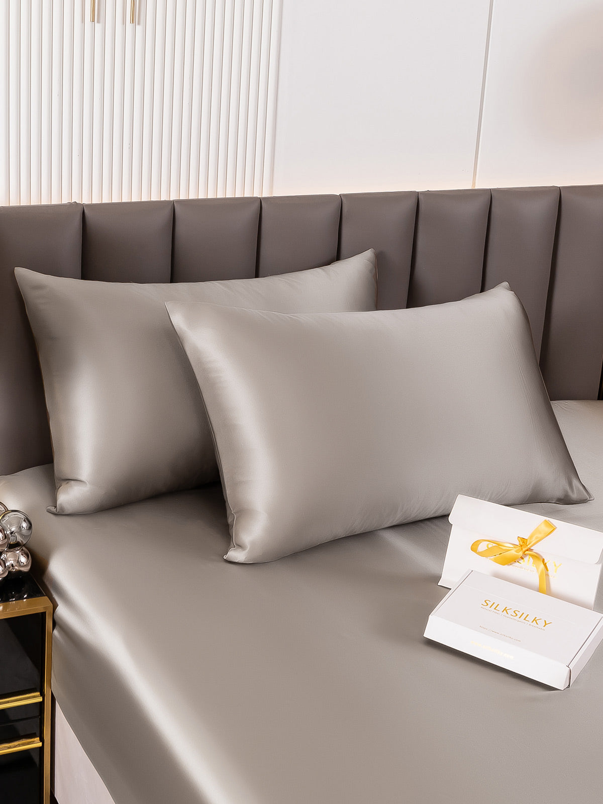 [Harmaa] SilkSilky-FI 22Momme Pillowcase 001