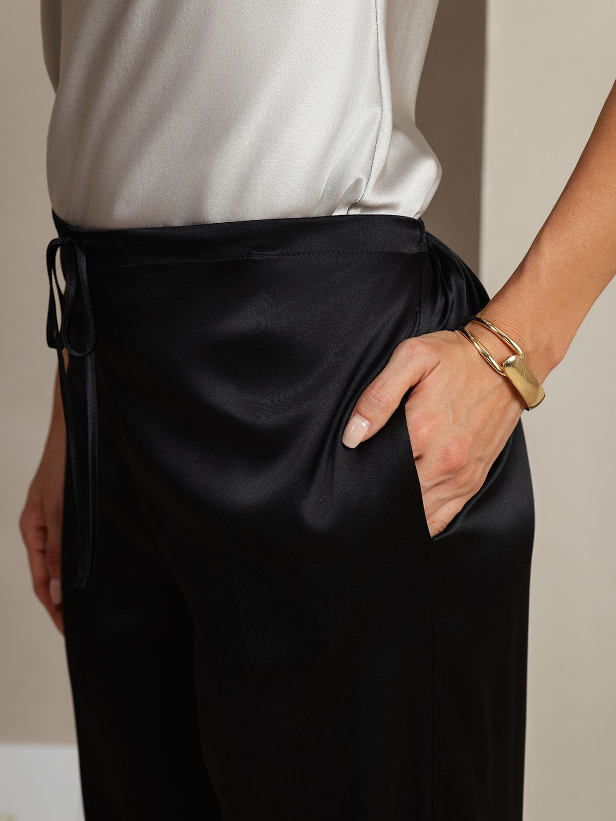 [Musta] SilkSilky-FI 19Momme Womens Pants 005