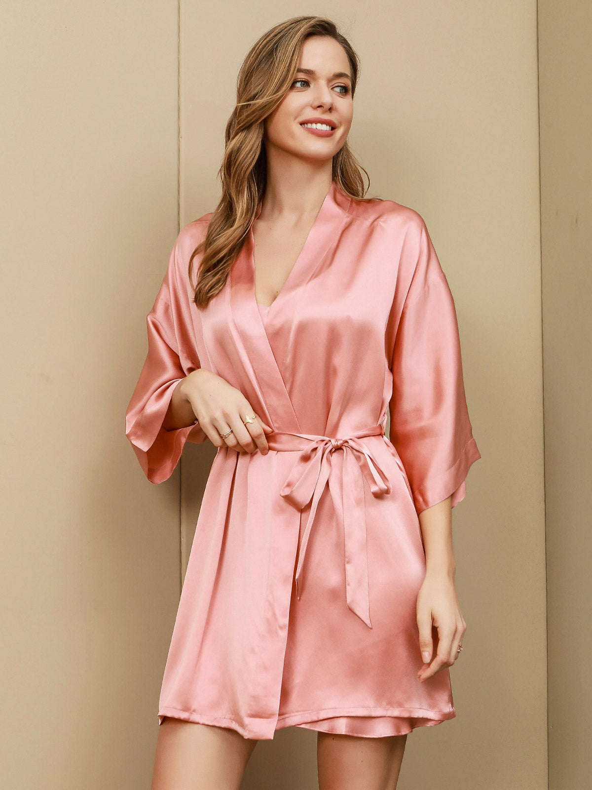 [Pinkki] SilkSilky-FI Nightgown&Robe Set 003