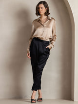 [Samppanja] SilkSilky-FI Long Sleeve Lapel Collar Naisten paita 009