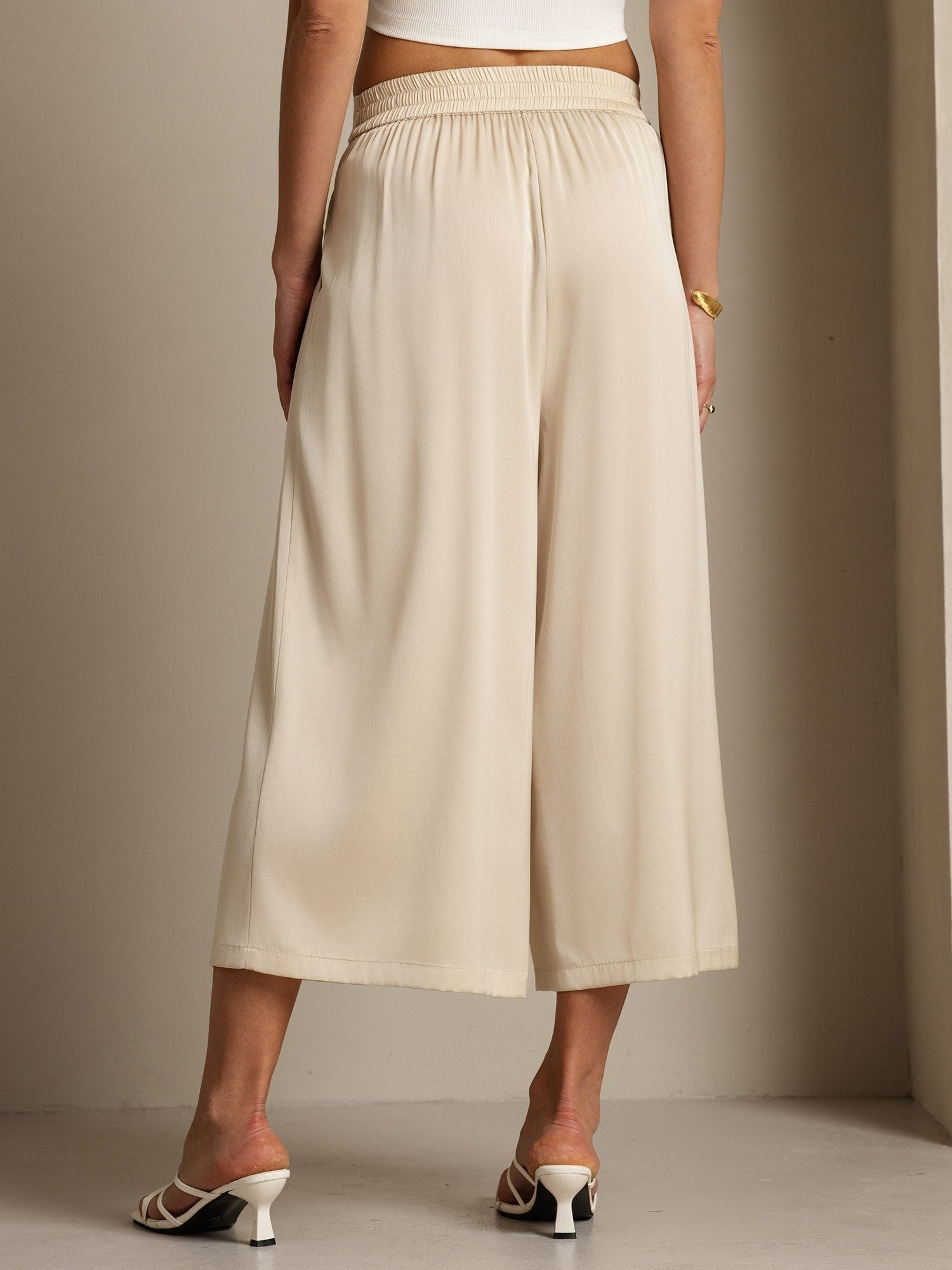 [Beige] SilkSilky-FI 19Momme Womens Pants 006