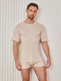 SilkSilky-FI Mens T-Shirt Beige 004