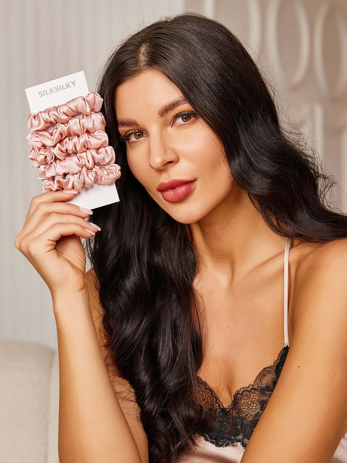 [Pinkki] SilkSilky-FI 19Momme Scrunchie 001