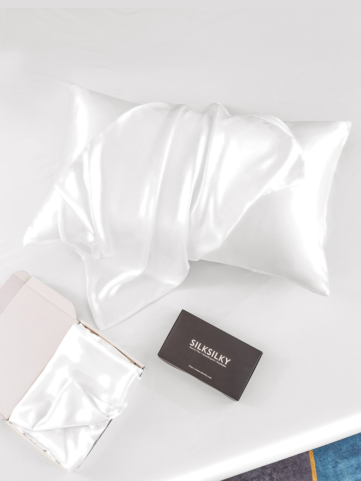 [Valkoinen] SilkSilky-FI 22Momme Pillowcase 005