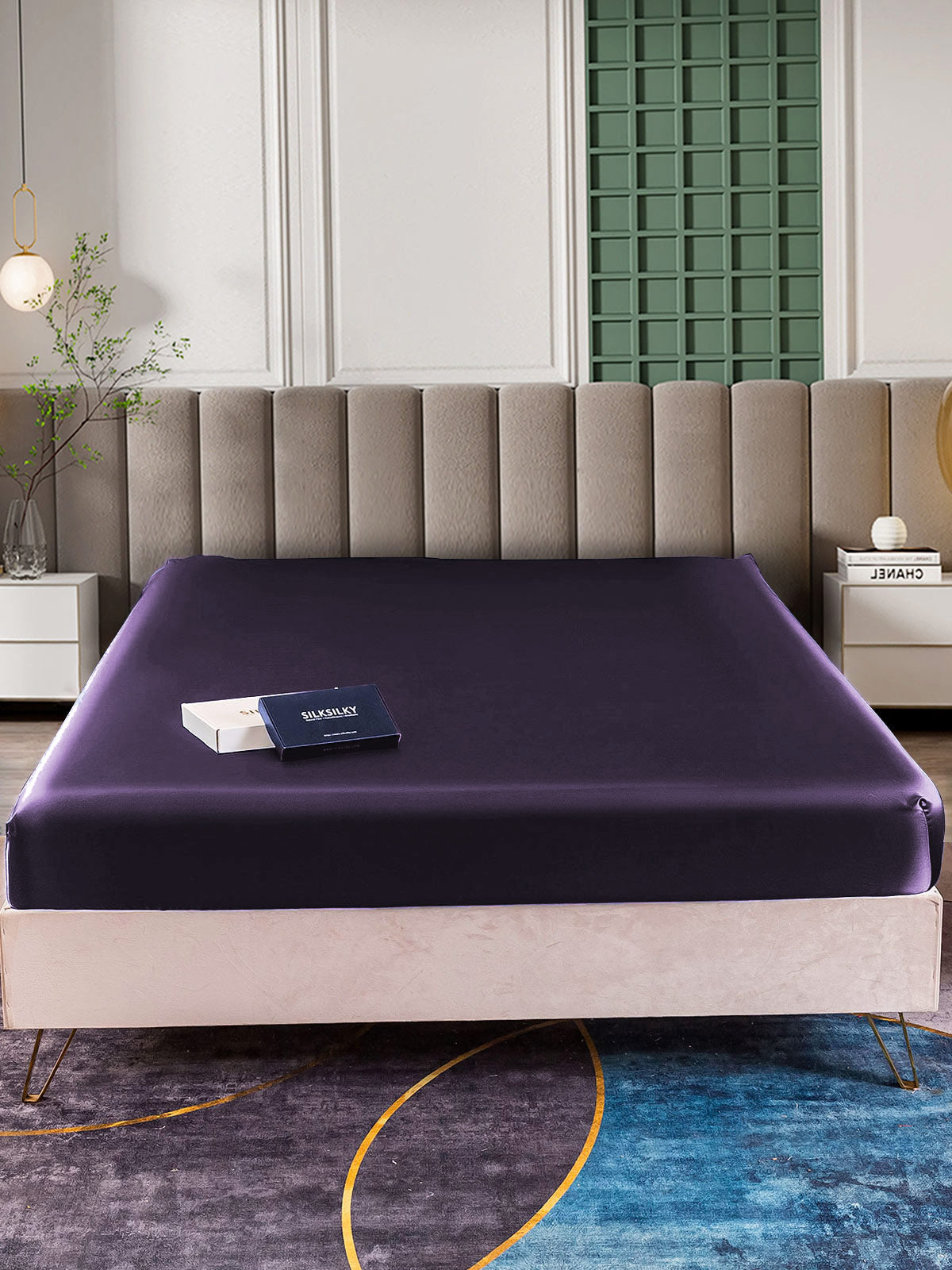 [Tumma Violetti] SilkSilky-FI 25Momme Sheet 002