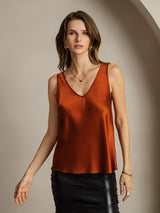 [Karamelli] SilkSilky-FI Sleeveless V Neck Camisole Top 001
