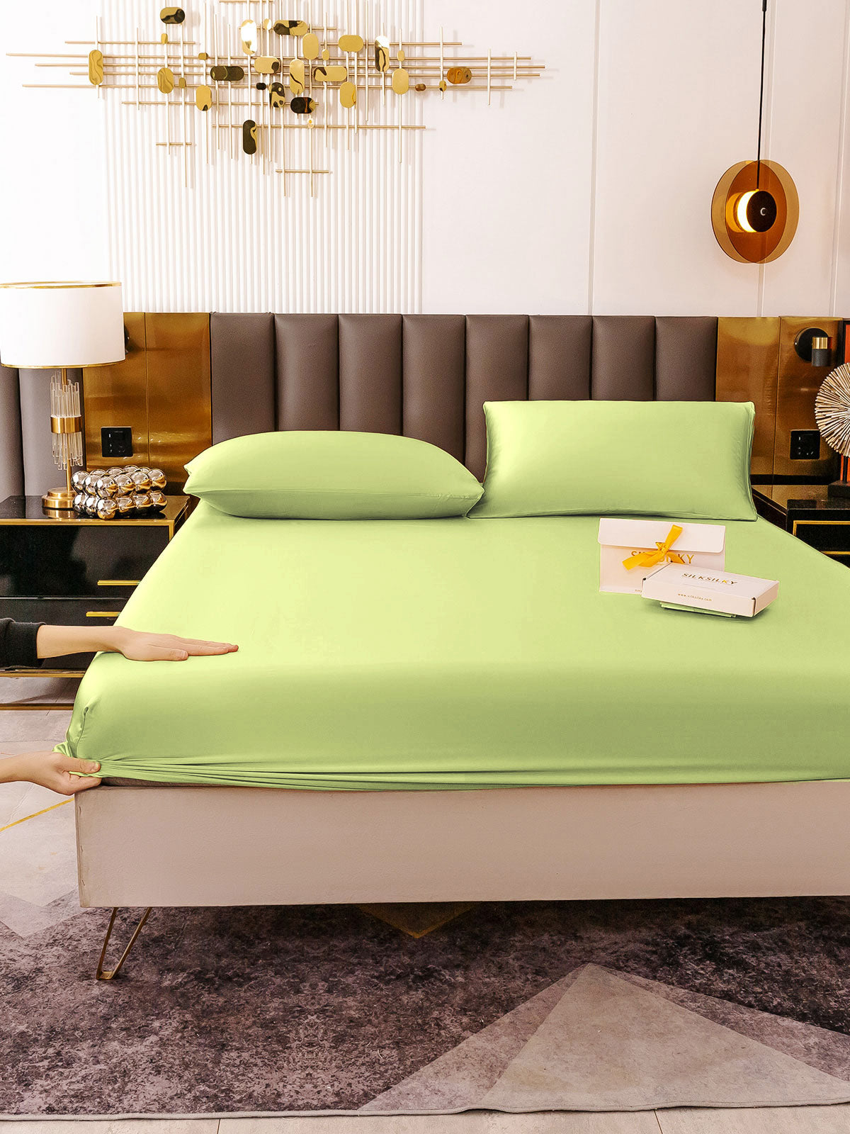 [Mintunvihreä] SilkSilky-FI 19Momme Bedding Set 006