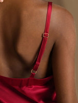 [Viini] SilkSilky-FI Spaghetti Strap V Neck Mekko 005
