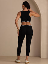 [Musta] SilkSilky-FI Sleeveless Crew Neck Women's Outfit Sets 002