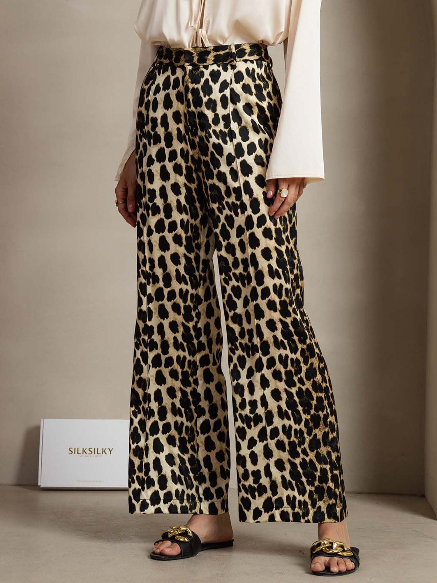[Leopardi] SilkSilky-FI 19Momme Womens Pants 003
