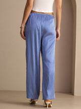 [Sininen Liituraita] SilkSilky-FI Womens Pants 002