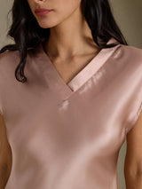 [Toscana] SilkSilky-FI Cap Sleeve V Neck Yöpaita 004