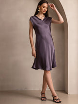 [Purppuranharmaa] SilkSilky-FI Cap Sleeve V Neck Yöpaita 005