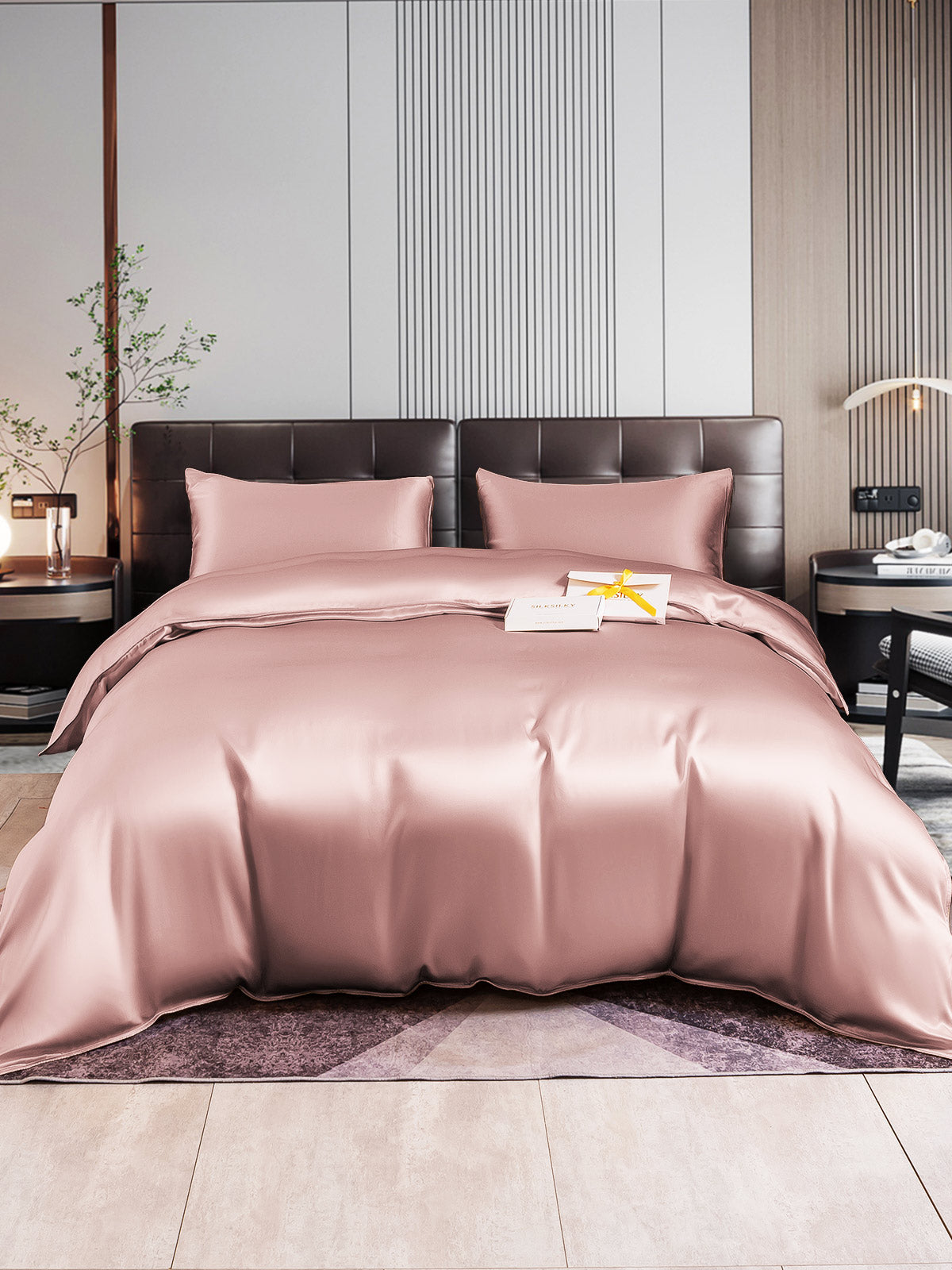 [Vaalean Mauve] SilkSilky-FI 22Momme Bedding Set 001