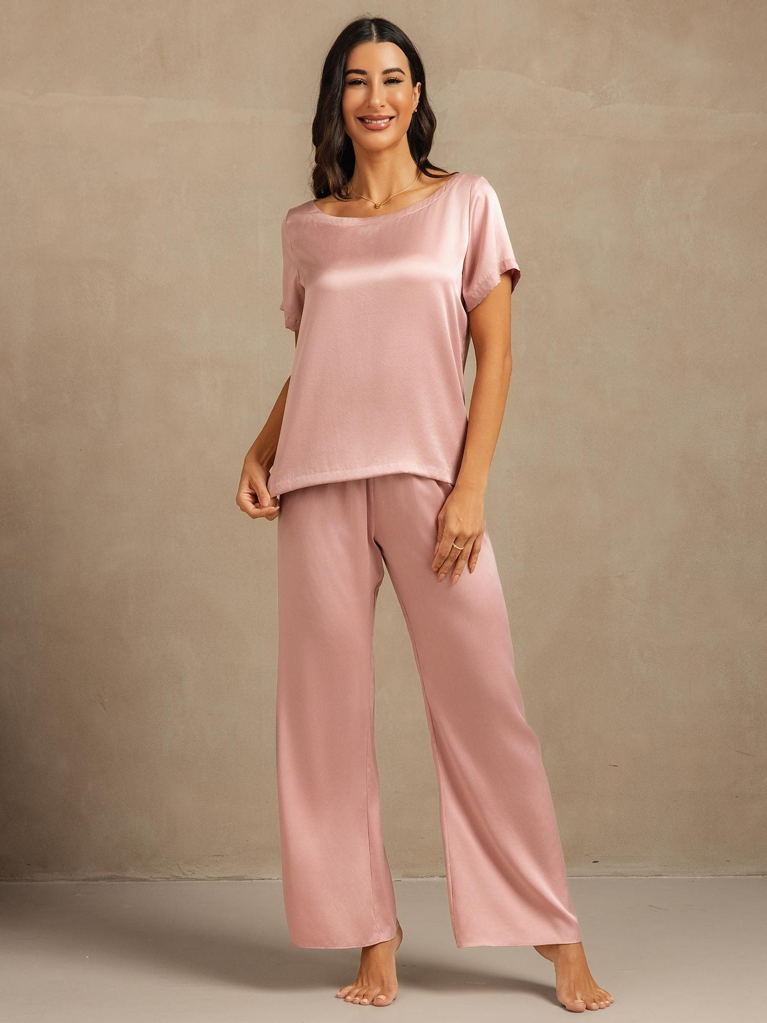 [Persikkaiho] SilkSilky-FI 19Momme Womens Pajamas 007