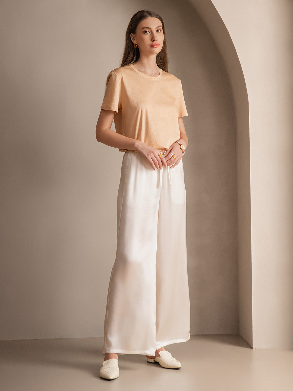 [Valkoinen] SilkSilky-FI Womens Pants 004