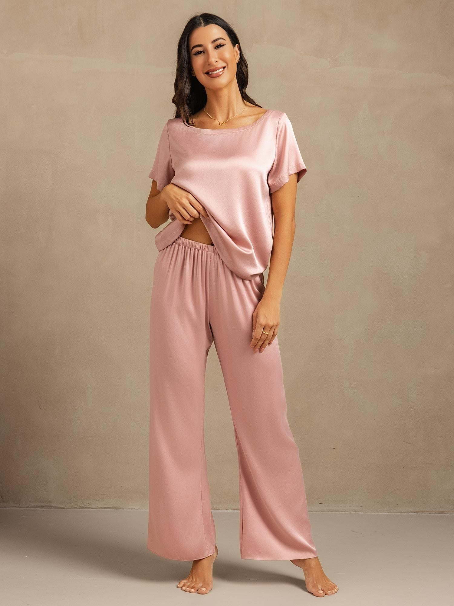 [Persikkaiho] SilkSilky-FI 19Momme Womens Pajamas 001