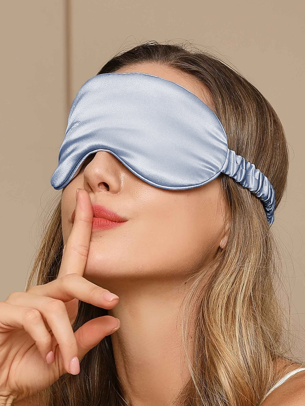 SilkSilky-FI 19Momme Eye Mask Vaaleansininen 003