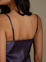 [Purppuranharmaa] SilkSilky-FI Spaghetti Strap V Neck Yöpaita 005