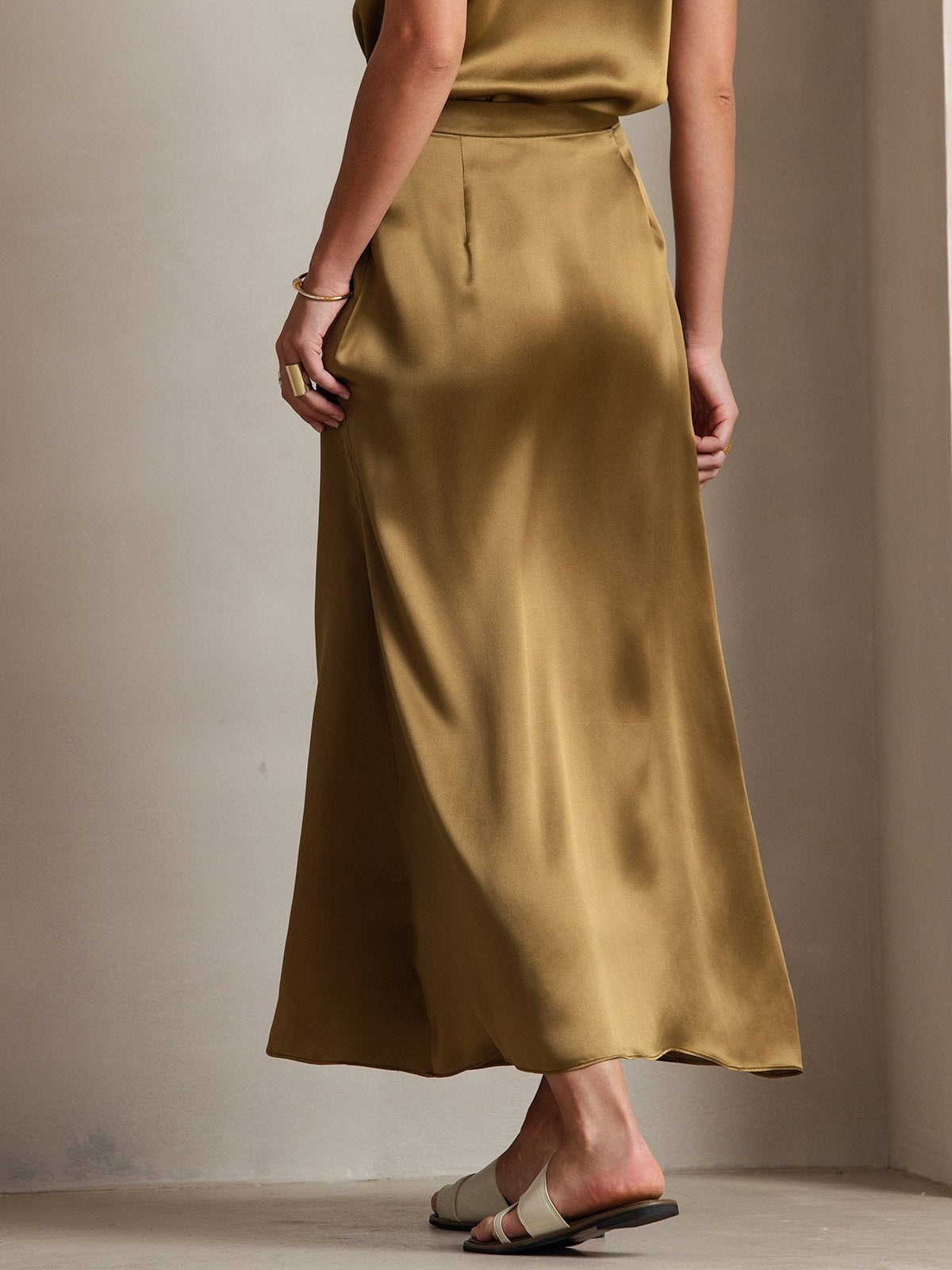 [Ruskea] SilkSilky-FI 19Momme Silk Skirt 002