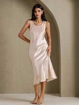 [Beige] SilkSilky-FI Sleeveless Mekko 003