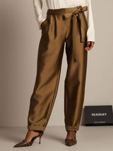 [Pronssi] SilkSilky-FI 32Momme Silk-Wool Blend Womens Pants 001