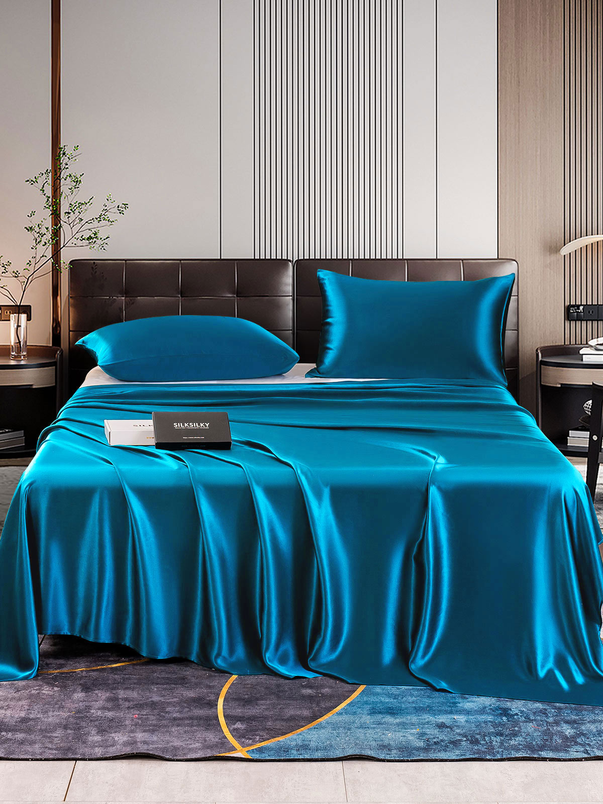 [Sinivihreä] SilkSilky-FI 22Momme Bedding Set 001