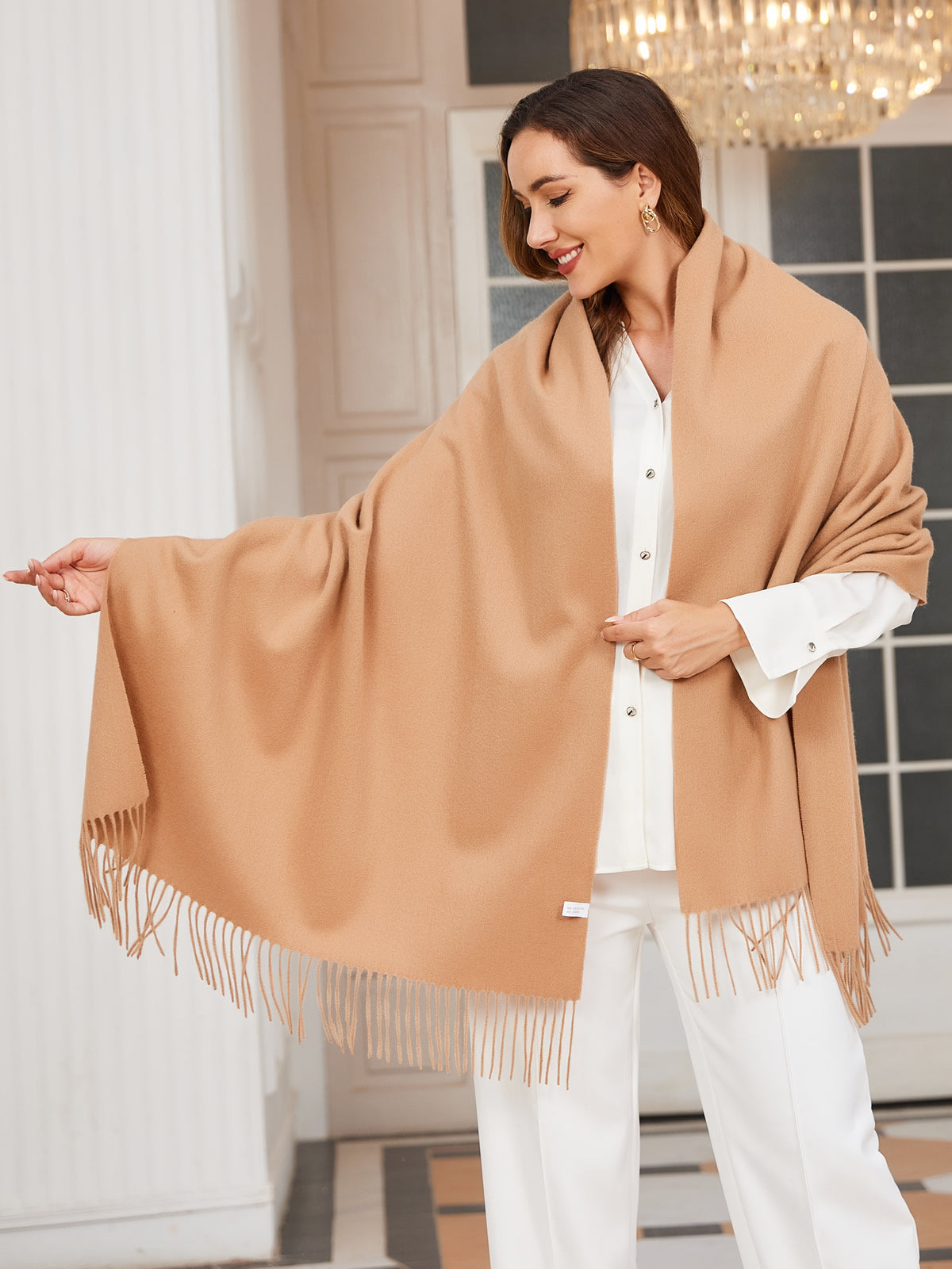 [Tan] SilkSilky-FI Scarf 002