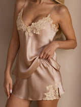 [Pinkki] SilkSilky-FI Spaghetti Strap V Neck Camisole Setti 006