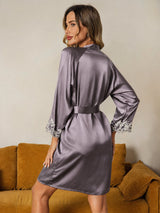 [Purppuranharmaa] SilkSilky-FI 3/4 Sleeve Naisten Aamutakki 002