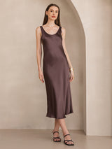 [Kahvi] SilkSilky-FI Sleeveless Mekko 001
