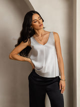 [Hopea] SilkSilky-FI Sleeveless V Neck Camisole Top 006