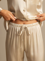 [Samppanja] SilkSilky-FI Long Sleeve Notkokaulus Naisten Pyjamat 007