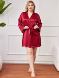 SilkSilky-FI Plus Size Womens Robe Viini 006