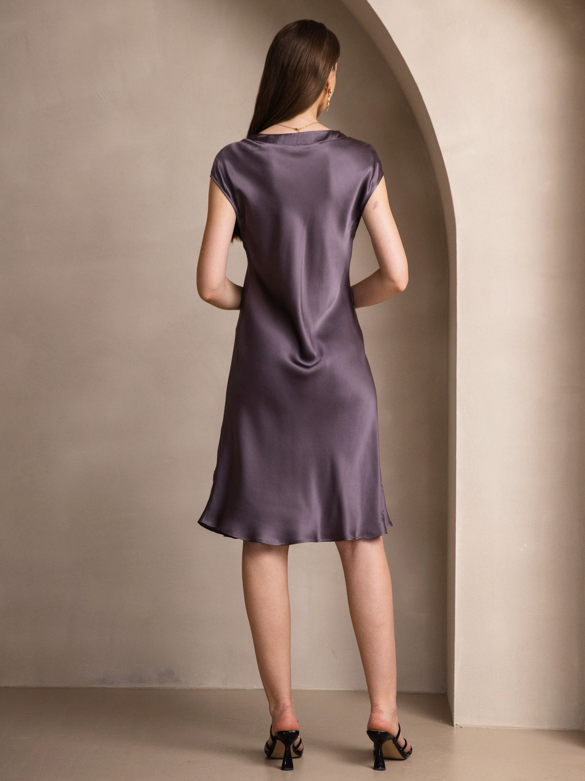 SilkSilky-FI Dress Purppuranharmaa 002