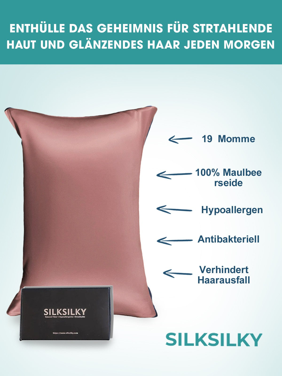 [Vaalean Mauve] SilkSilky-FI 19Momme Pillowcase 002