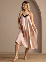 [Toscana] SilkSilky-FI Spaghetti Strap V Neck Yöpaita 003