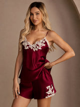 [Viini] SilkSilky-FI Spaghetti Strap V Neck Camisole Setti 005