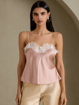 [Toscana] SilkSilky-FI Spaghetti Strap V Neck Camisole Top 003