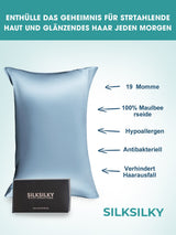 [Vaaleansininen] SilkSilky-FI 19Momme Pillowcase 002