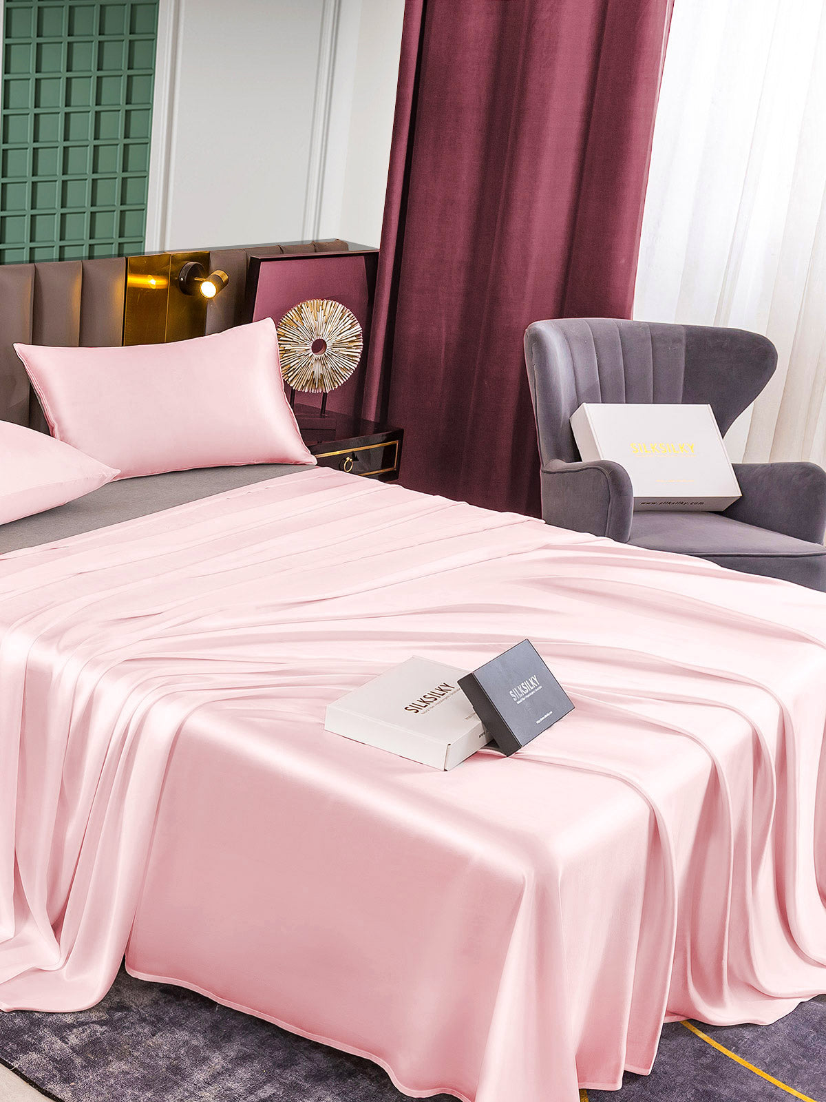 [Pinkki] SilkSilky-FI 25Momme Bedding Set 004