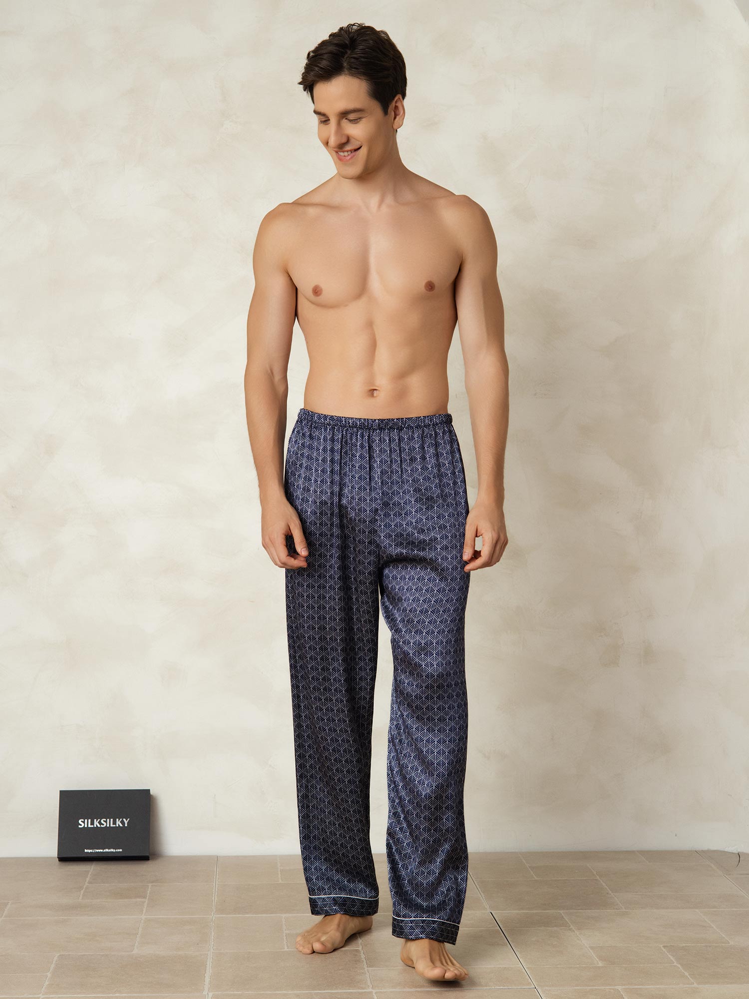[Laivasto Ginkgo] SilkSilky-FI Mens Sleep Bottoms 005